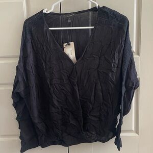 Silver Jeans Elegant Black Blouse